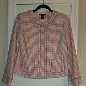 Chico's Blush Tweed Blazer
